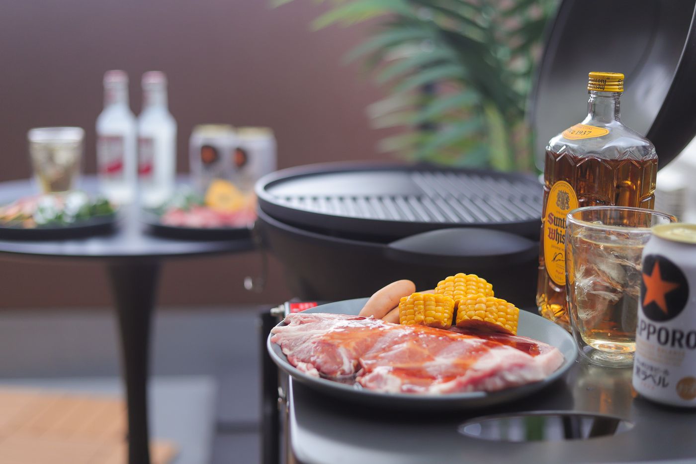 BBQと乾杯